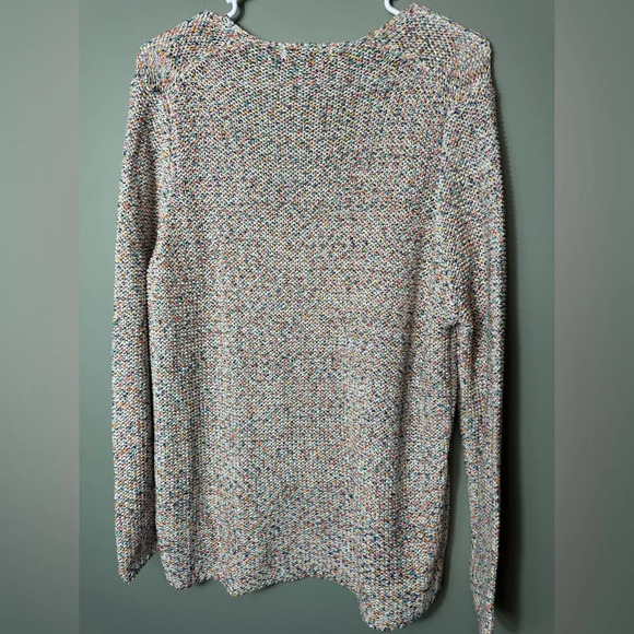 Zara Knit Women’s Rainbow Color Fleck Sweater V-Neck Medium‎ - Picture 5 of 8